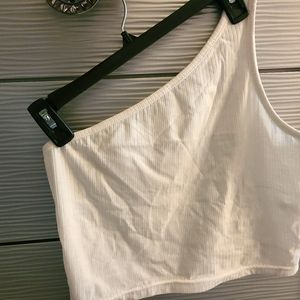 One Shoulder Crop Top ⚪